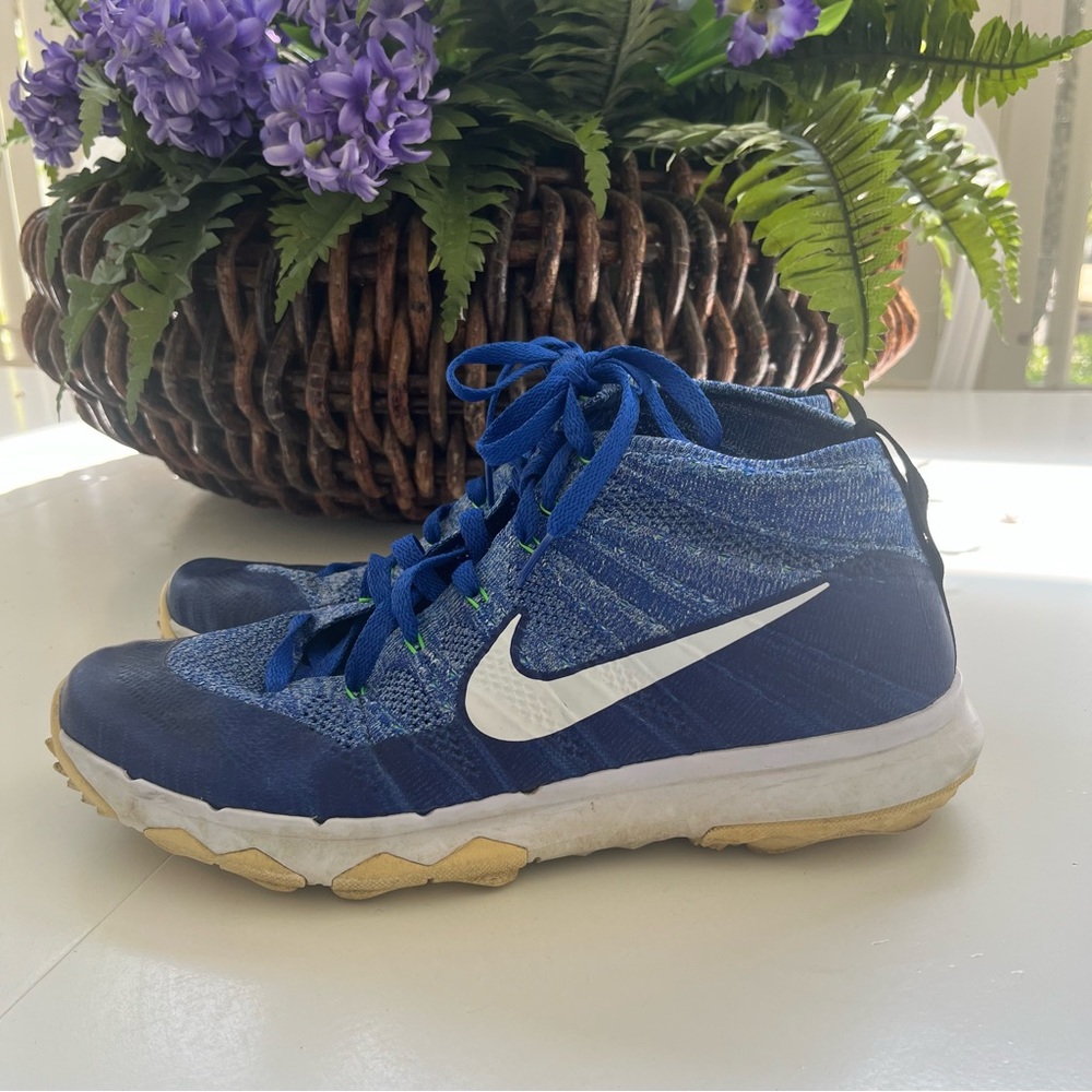 Nike Flyknit Chukka mens 11.5 Golf racer blue 819009-400 2015